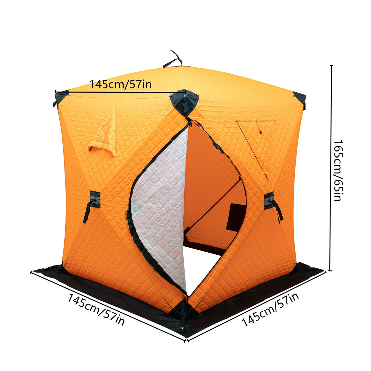 2-Person Portable Ice Fishing Tent Thermal Camping Shelter