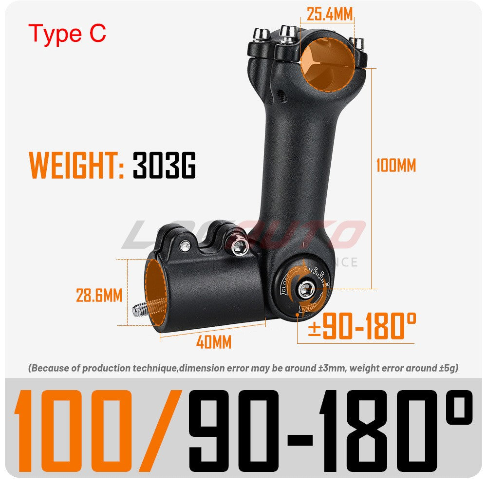 Adjustable Bicycle Handlebar Stem Riser for Mountain and Road Bikes - 25.4/31.8mm
