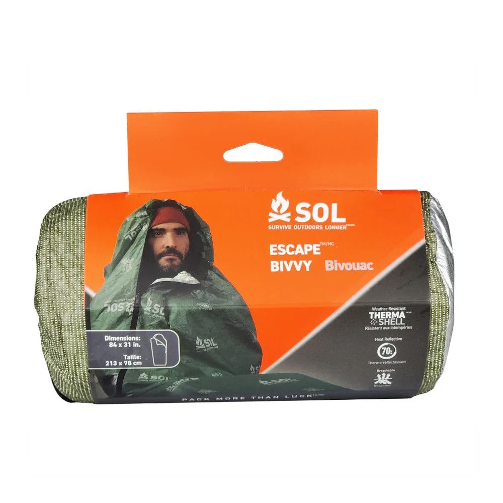 Emergency Survival Bivvy Shelter with Hood - Reflective, Waterproof, Tear-Resistant