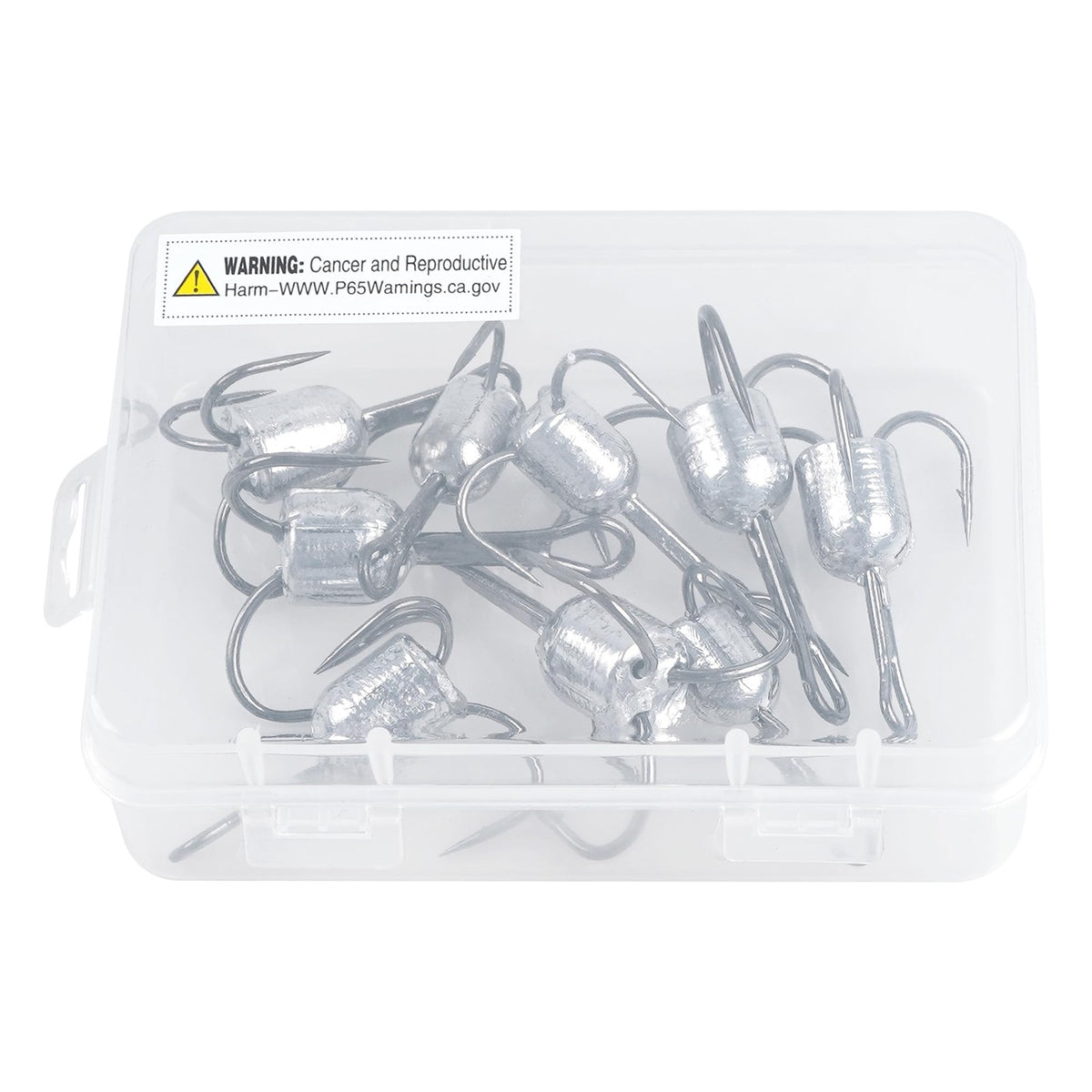 Weighted Treble Fishing Hooks Set - 4 Sizes, Saltwater & Freshwater Use