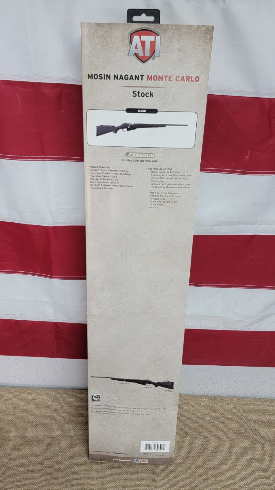 Mosin Nagant Rifle Stock - Nylon Monte Carlo Upgrade for 91/30 & Variants