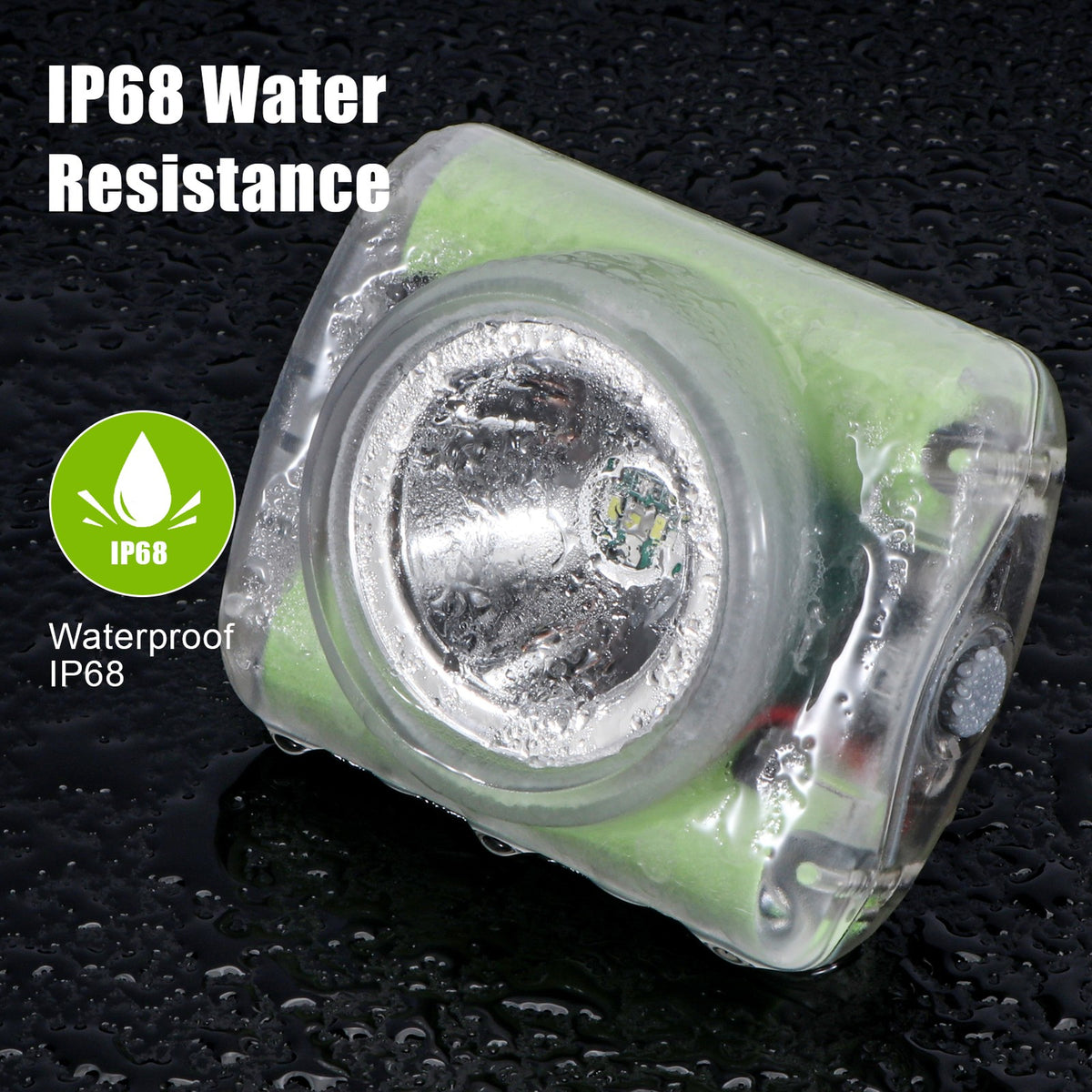 Rechargeable Waterproof LED Hard Hat Light with Charger IP68