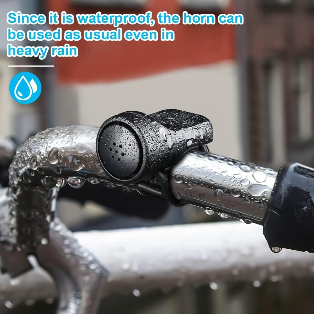 USB Rechargeable Bicycle Horn with 120dB Loud Alarm & Multiple Sounds