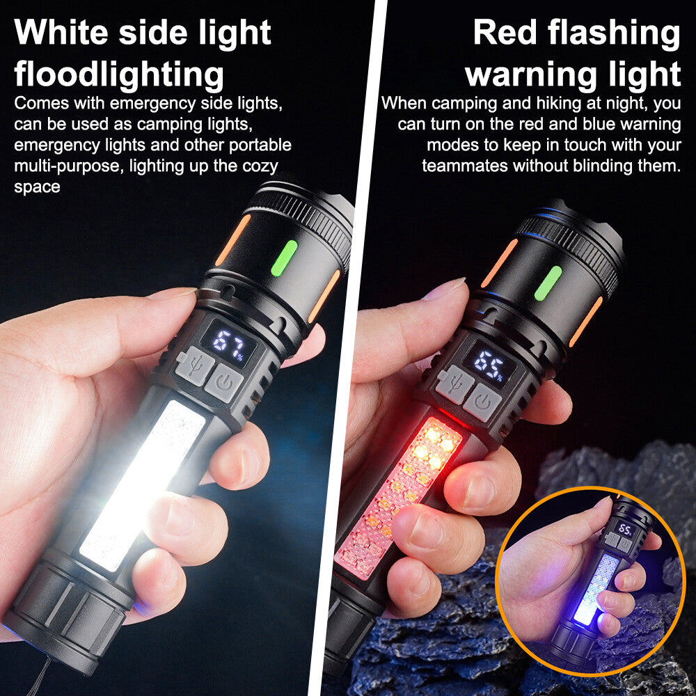 Super Bright Rechargeable LED Tactical Flashlight 990000000 Lumens Waterproof Zoomable Work Light