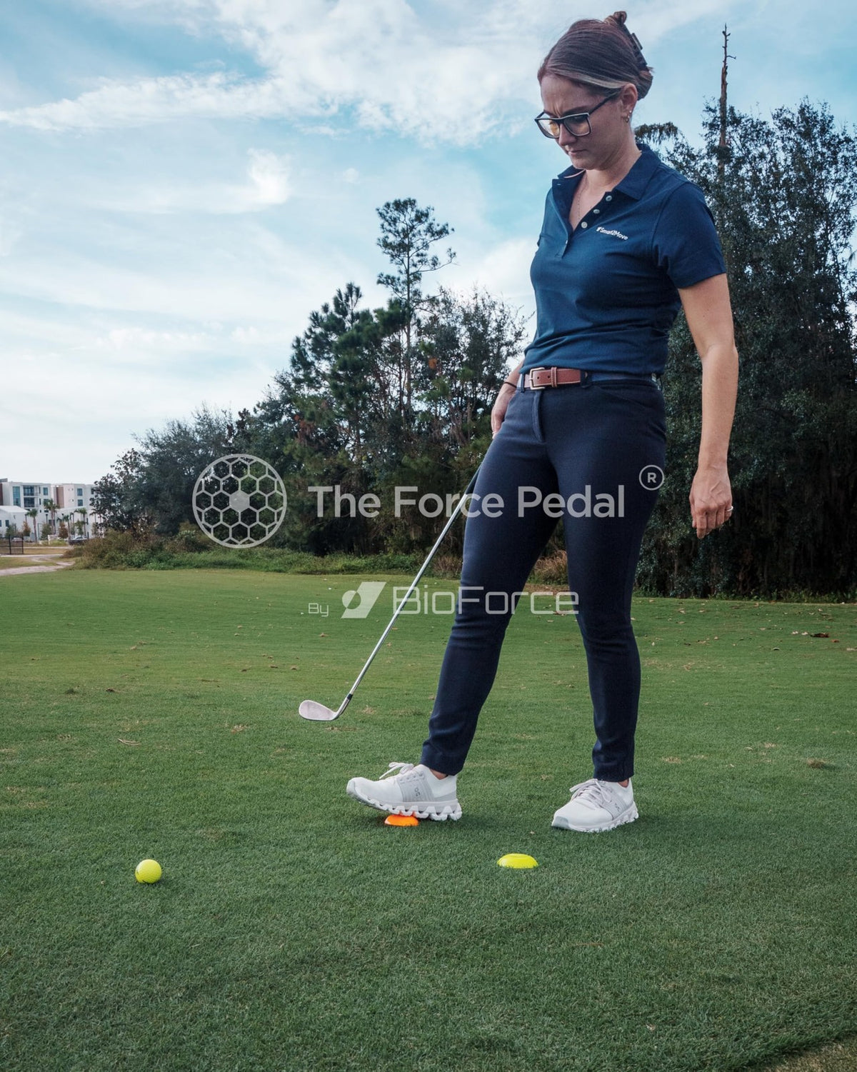 Golf Swing Training Aid - Ground Reaction Force Pedals for Increasing Club Head Speed