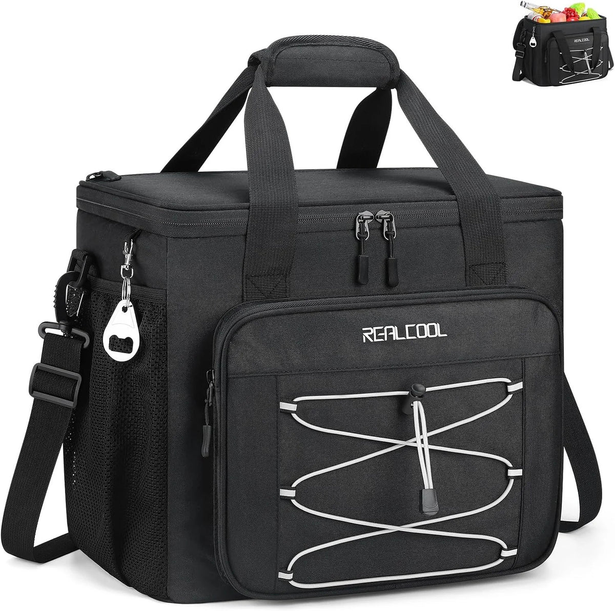Insulated Soft Cooler Bag for 35/45 Cans, Leak-Proof Collapsible Lunch Tote