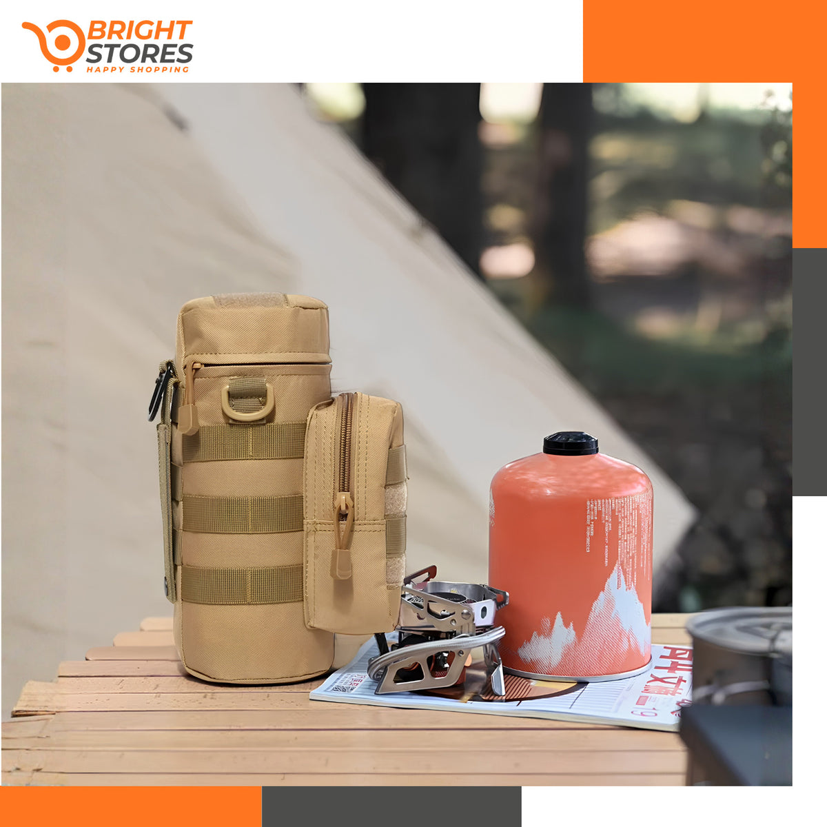 Tactical MOLLE Water Bottle Pouch Holder for Camping Hiking Outdoor Gear