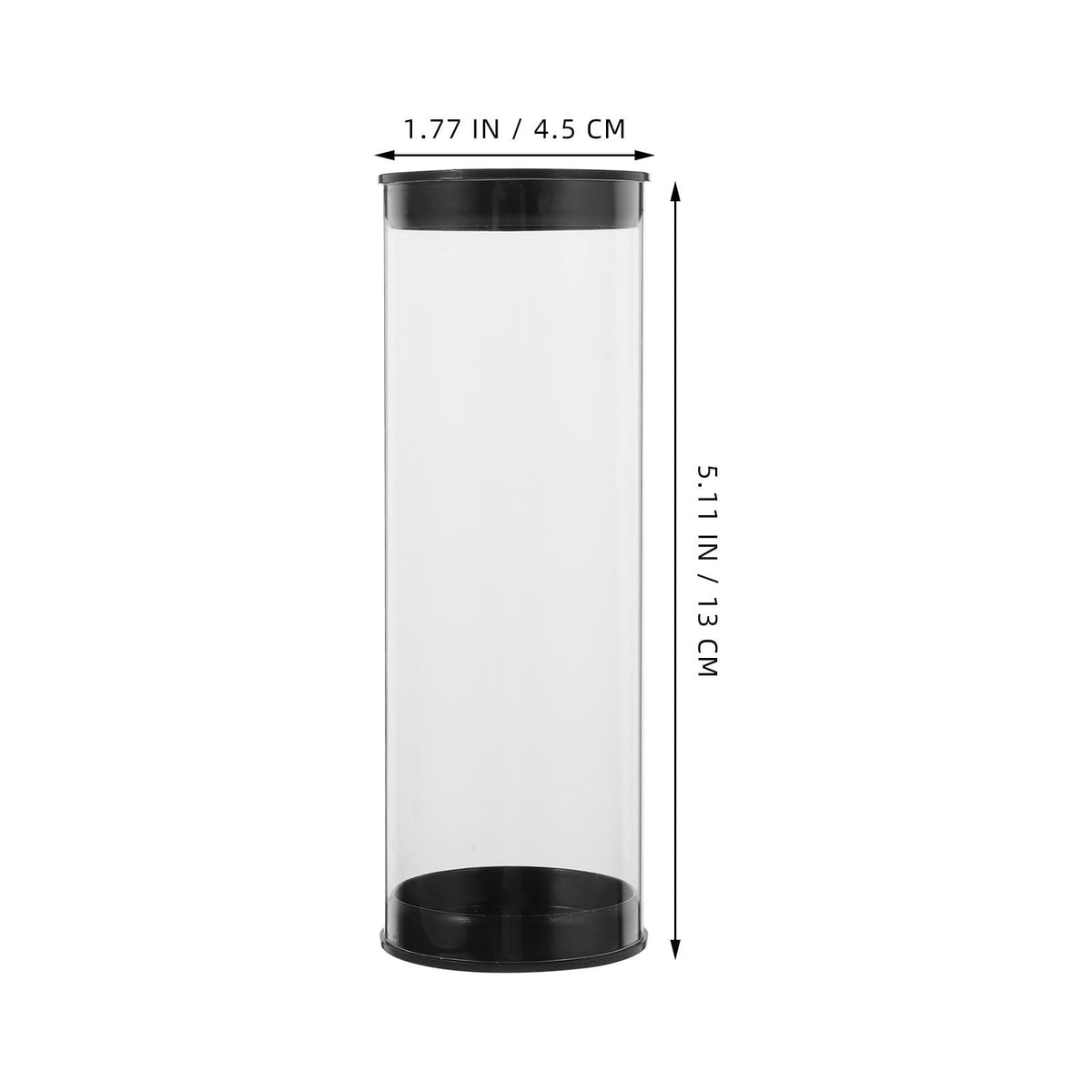 Golf Ball Display Tube Set with Caps - Clear PVC, Multi Color, 4 Pack