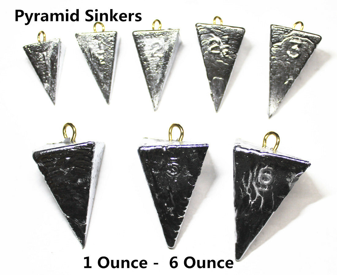 Fishing Sinkers Pyramid Sinkers Assorted Weights 5 LB for Surf Fishing