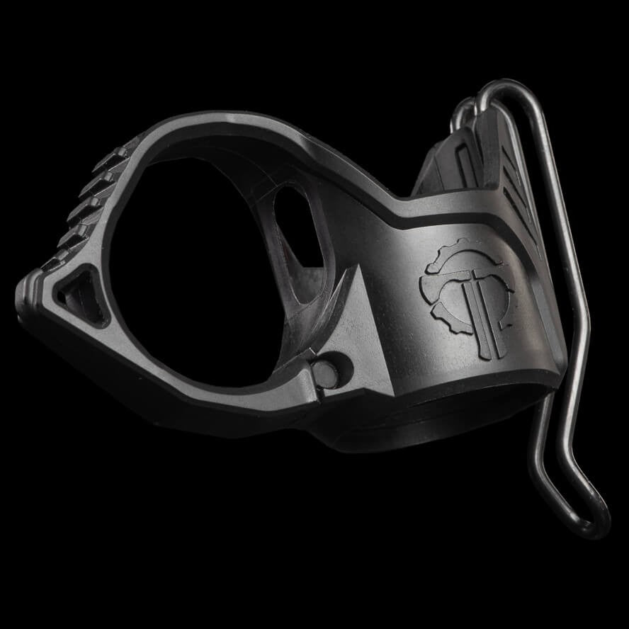 Deep Carry Flashlight Ring with Pocket Clip for Handheld Lights