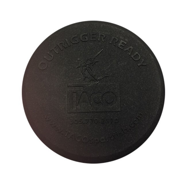 3-1/8 Inch Plastic Outrigger Mount Plug for Boat Tops - Black