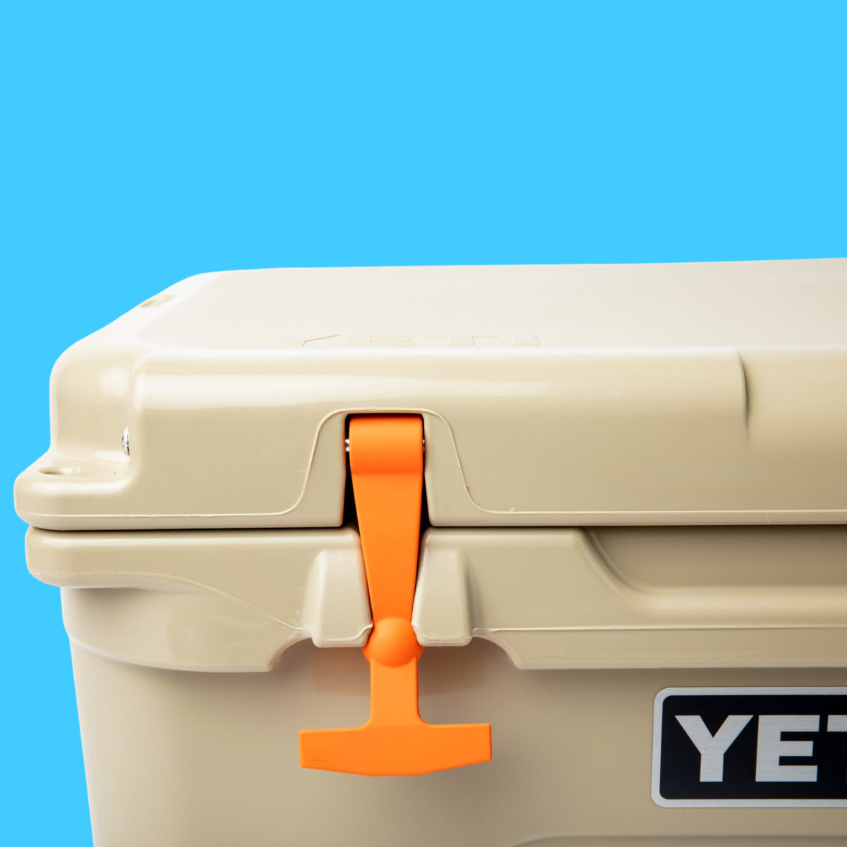 Rubber Latch Kit with Rope Handles for YETI & RTIC Coolers - Blaze Orange