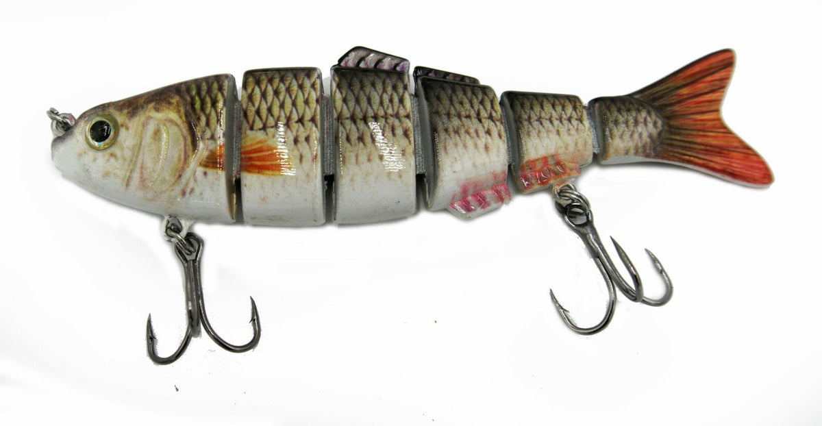 Jointed Fishing Lure Set - 4 Pack Multi-Segment Swimbaits for Fresh & Saltwater