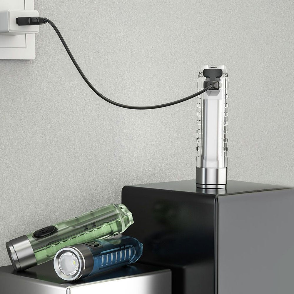 Rechargeable Glow in The Dark Nano Flashlight - Portable Waterproof LED Torch
