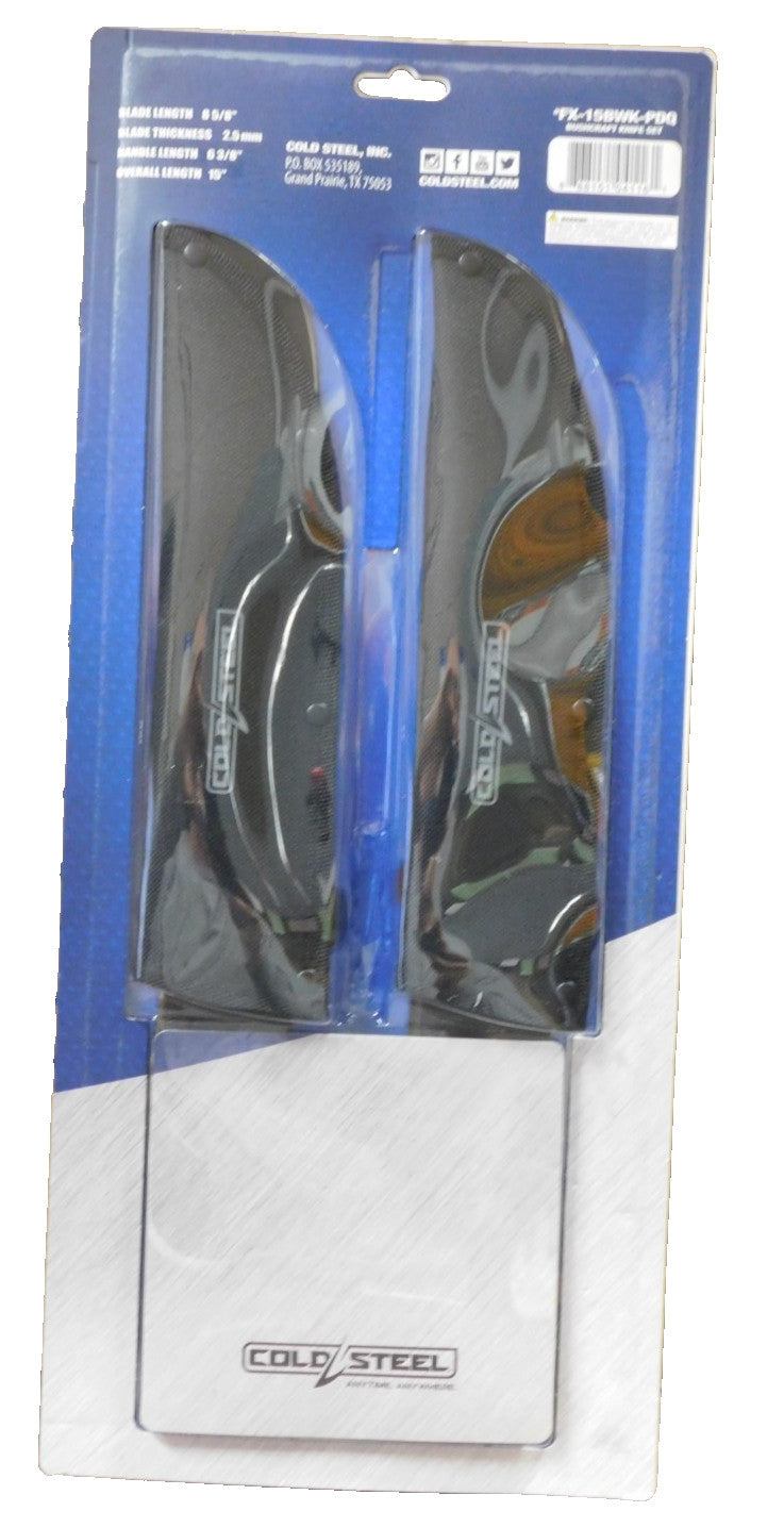 Cold Steel Bushcraft Knife Set with 8.6-Inch Blade and Sheaths - 3CR13 Steel