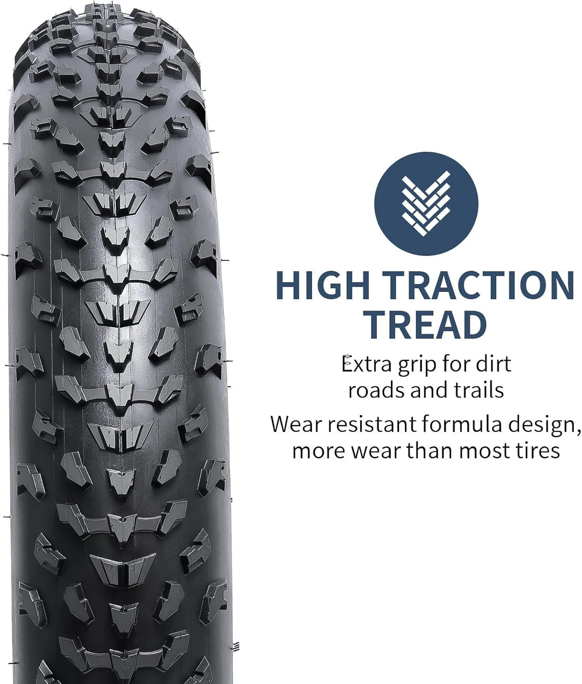 Fat Bike Tire and Inner Tube Set 20x4.0 for Mountain & Off-Road Biking