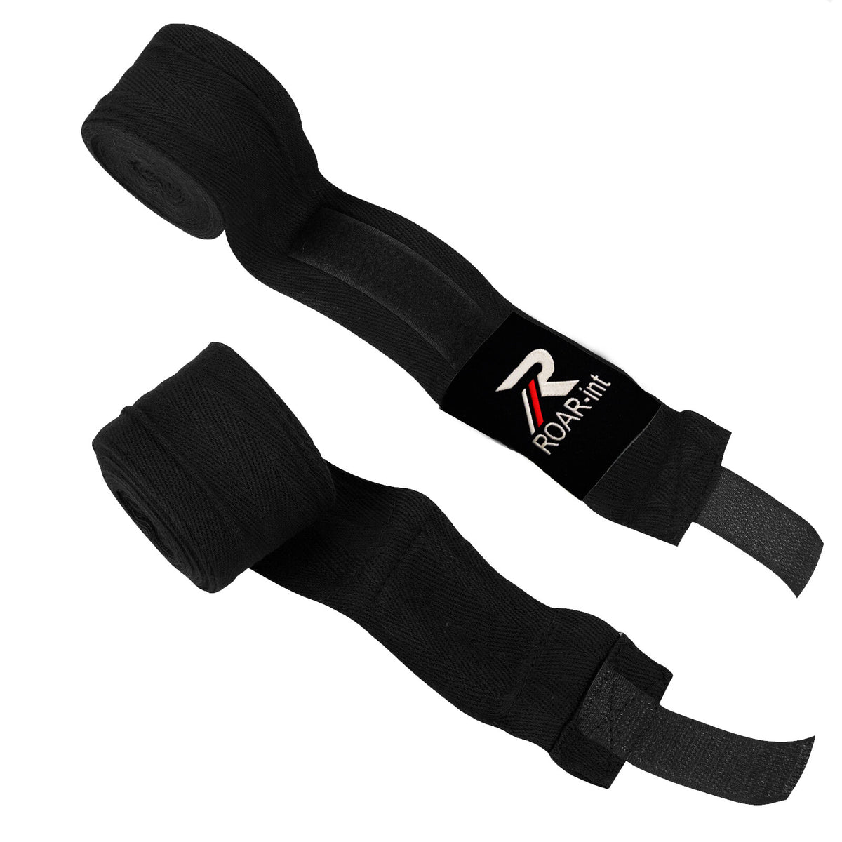 Boxing Hand Wraps 10 Pairs 2.5M Semi-Elastic Cotton Bandages Black