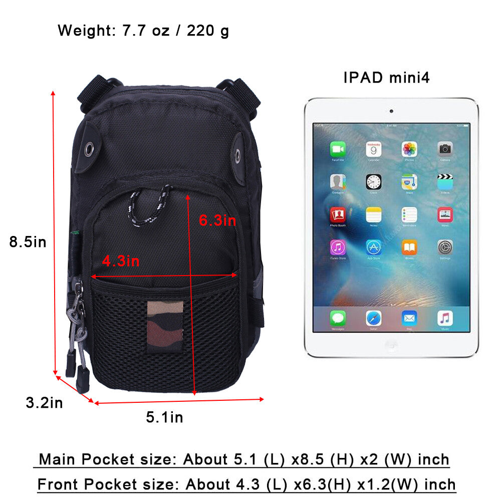 Fly Fishing Chest Bag Lightweight Waist Pack Tackle Organizer Black