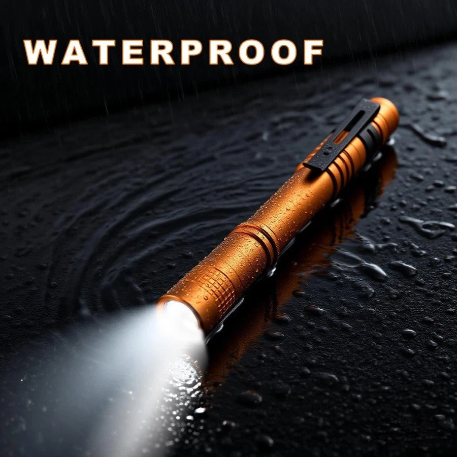 2-Pack LED Pocket Pen Light Flashlights Waterproof 500 Lumens
