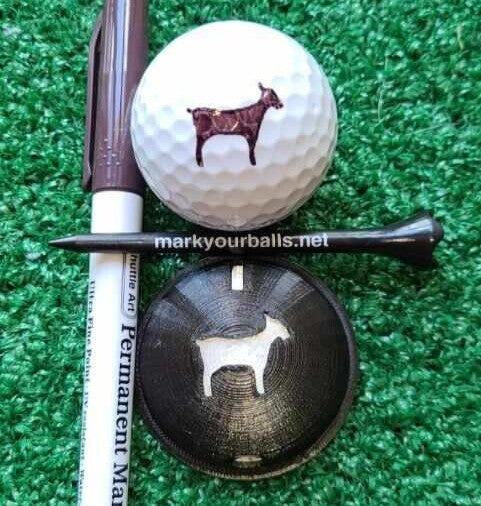 Custom Golf Ball Marker Stencil with Alignment Line & Circle | Personalize Your Golf Accessories