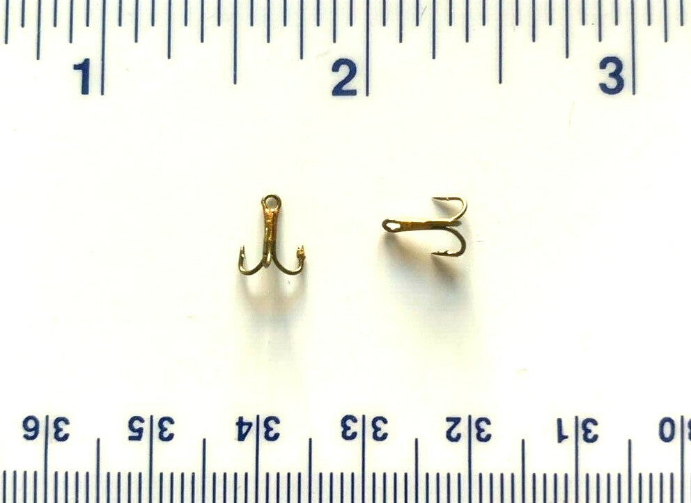 3X Strength Bronze Treble Fish Hooks Size 20 - 50 Pack for Trolling & Bait