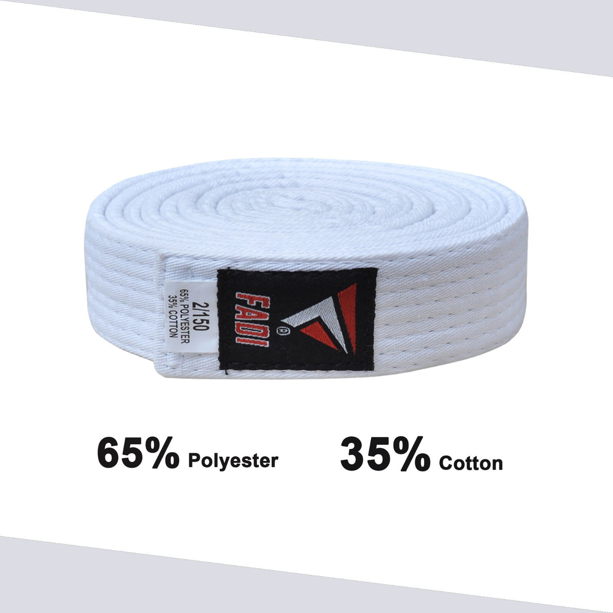 Martial Arts Belt for Karate Taekwondo Judo Unisex Kids & Adults - Durable Cotton-Poly Blend