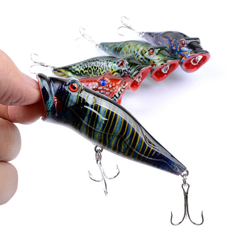 Topwater Popper Fishing Lures Set for Bass Trout Pike - 5 Pcs