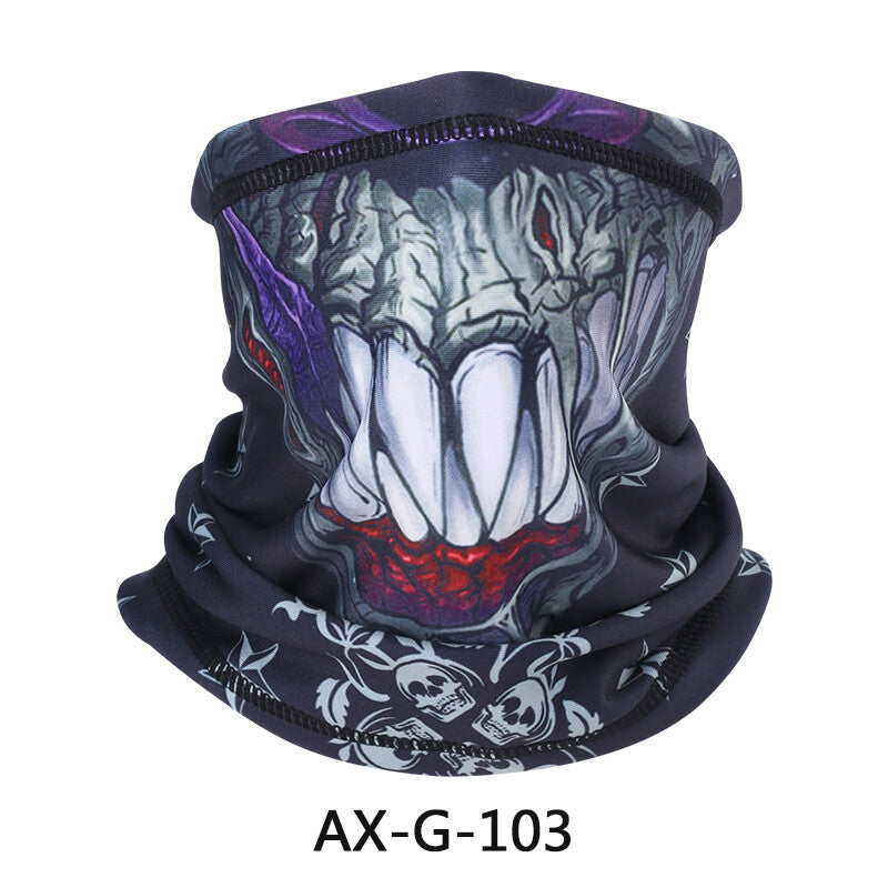 3D Print Fleece Neck Warmer Gaiter Winter Face Mask Scarf for Outdoor Sports