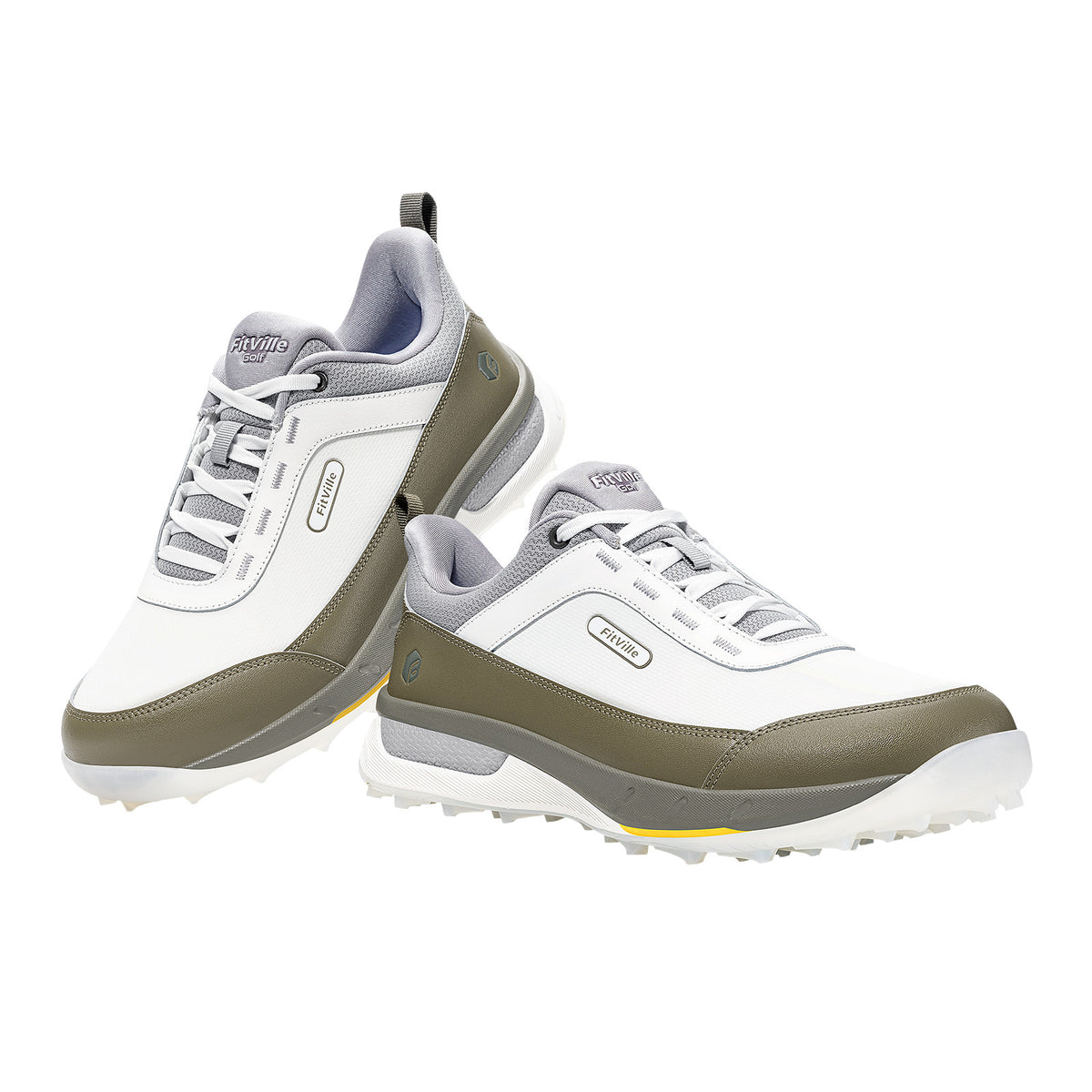 Men's Spikeless Golf Shoes Wide Fit Arch Support Waterproof Breathable Easy-On