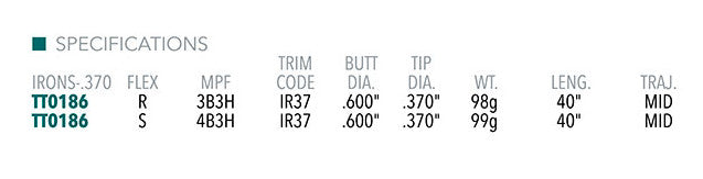 Golf Iron Shaft Set - Steel 370