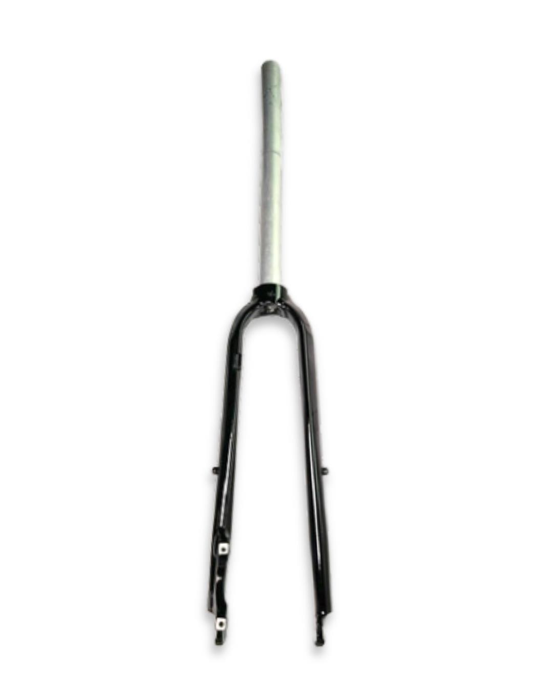 700C Alloy Bike Fork - Threadless Rigid Disc Brake Compatible 100mm QR - Gloss Black