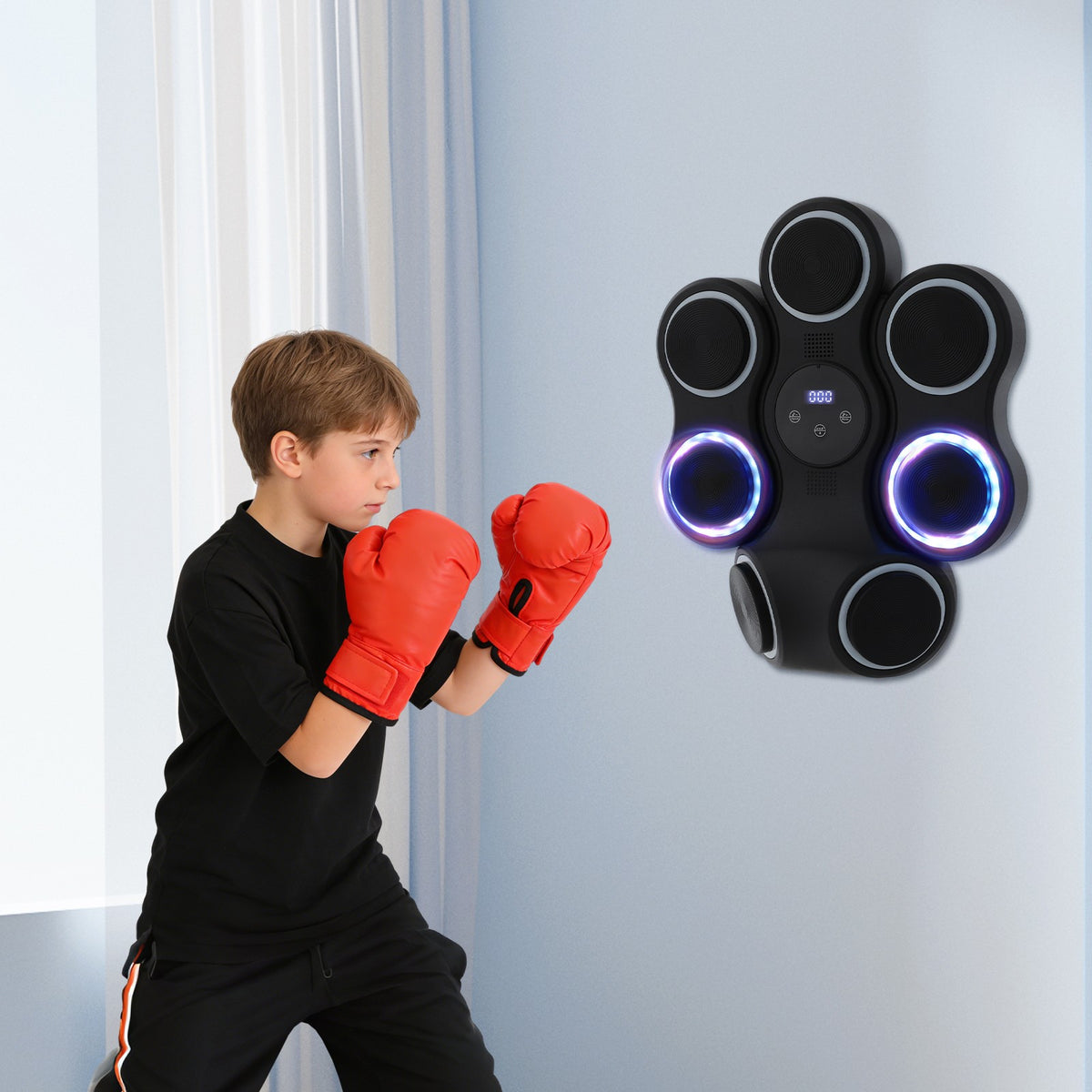 Interactive Boxing Trainer Wall Mount with 7 Targets & Bluetooth