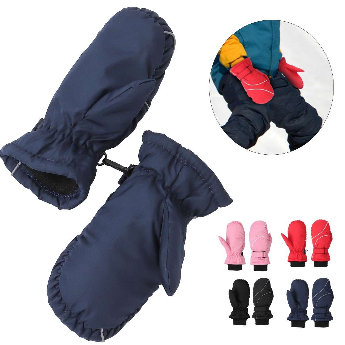 Kids Waterproof Windproof Winter Gloves for Snow and Outdoor Activities
