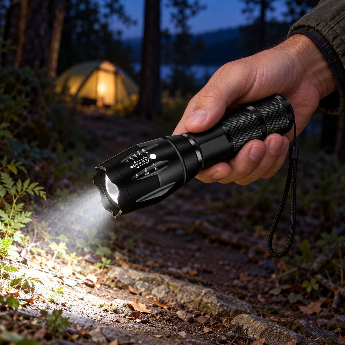 2 Pack LED Tactical Flashlights - 5-inch Aluminum Handheld Bright Light