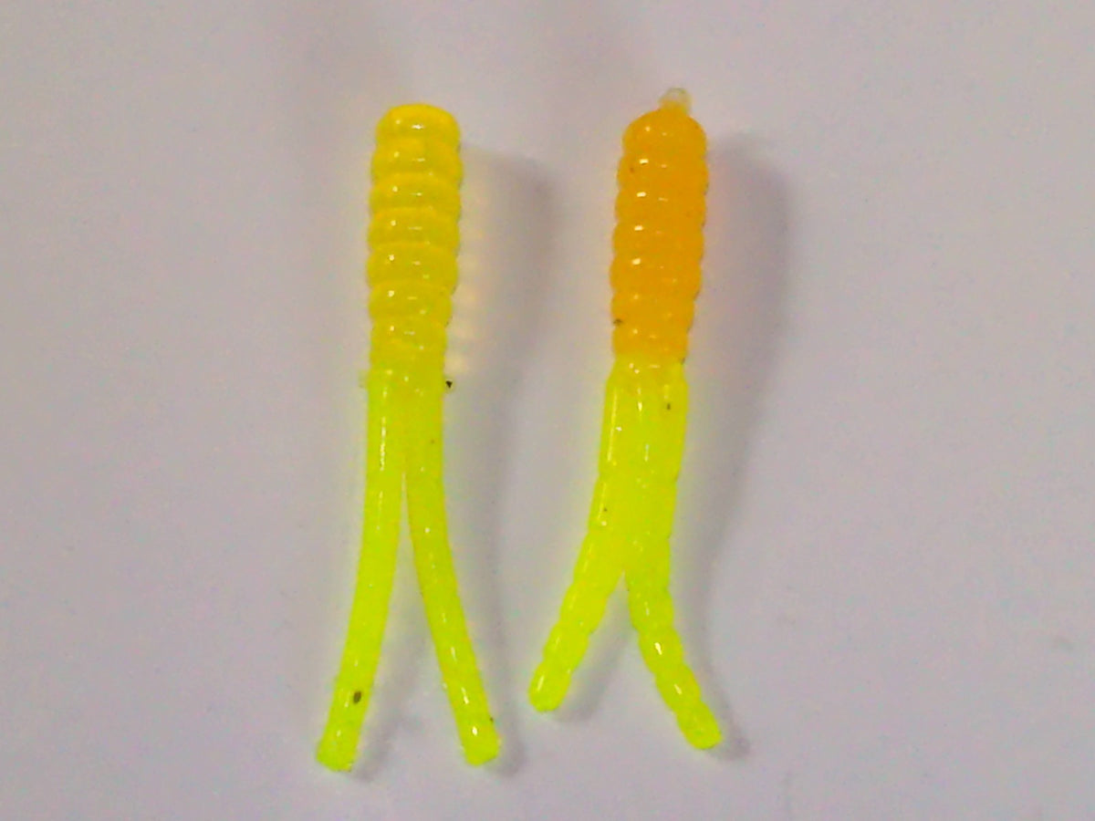 Soft Plastic Fishing Lures Set - 75-2 Inch Crappie Spin Grubs Multiple Colors
