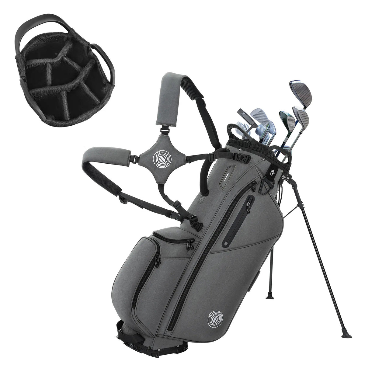 7-Way Golf Stand Bag Waterproof Lightweight with 900D Material