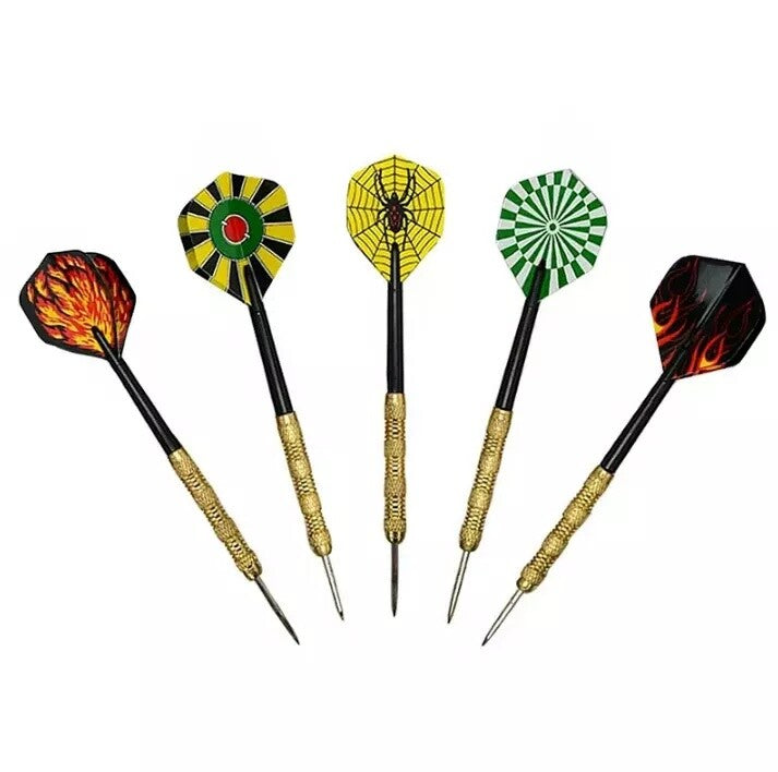 Professional Steel Tip Darts Set 15pcs 14g Slim Barrel with 5 Flight Styles