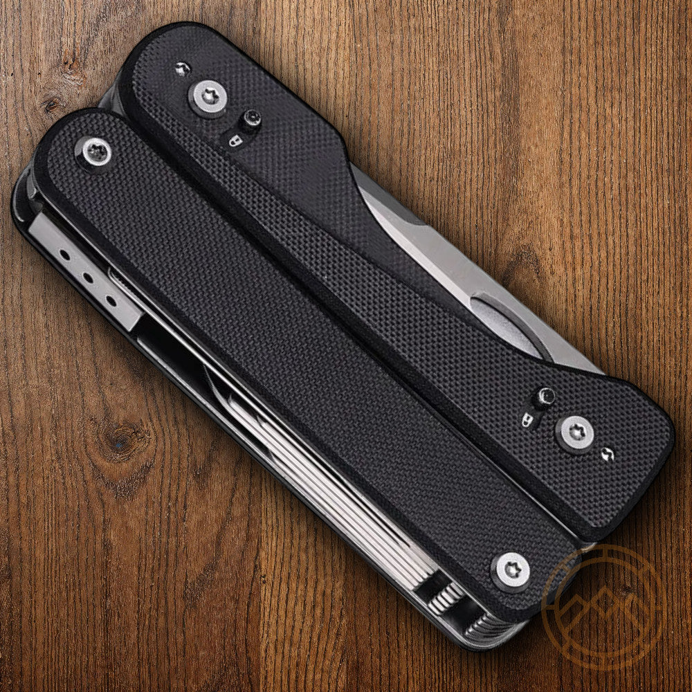 Flex Titan Multitool with 16 Essential Tools and Black G10 Handles