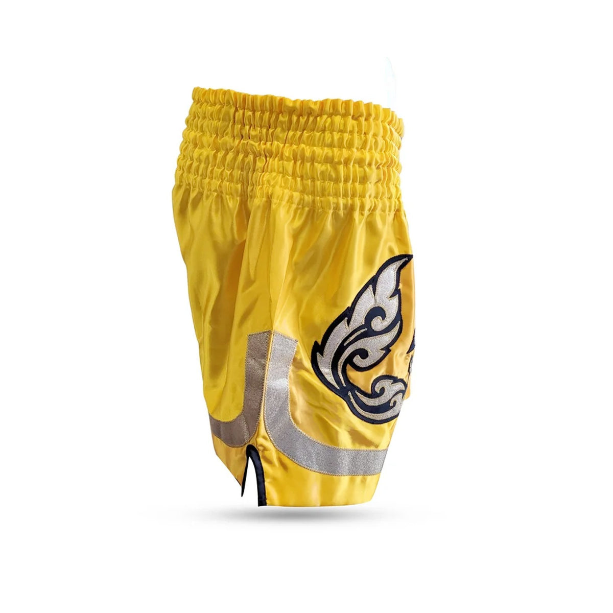 Muay Thai Shorts Adult Yellow Gold Satin MMA Kickboxing Fight Shorts