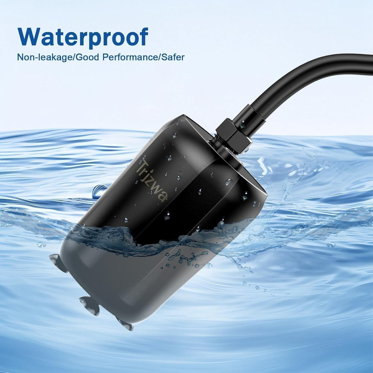 Portable Camping Shower Pump with Rechargeable 9000mAh Battery & Digital Display