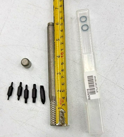 Titanium Pen Driver with 5 Bits and Extra Storage - Gnurling Pocket Clip