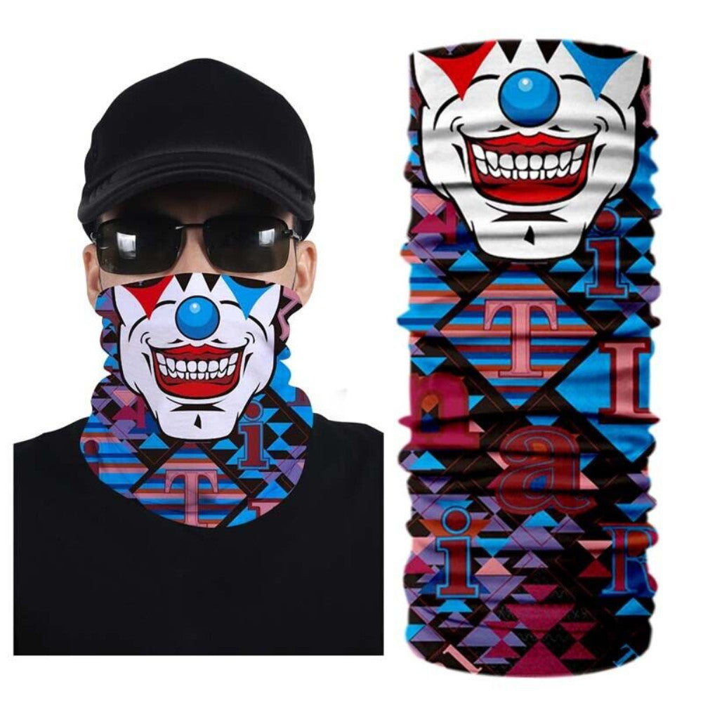 Unisex 3D Skull Neck Gaiter Face Mask - UV Protection, Multi-Way Wearable