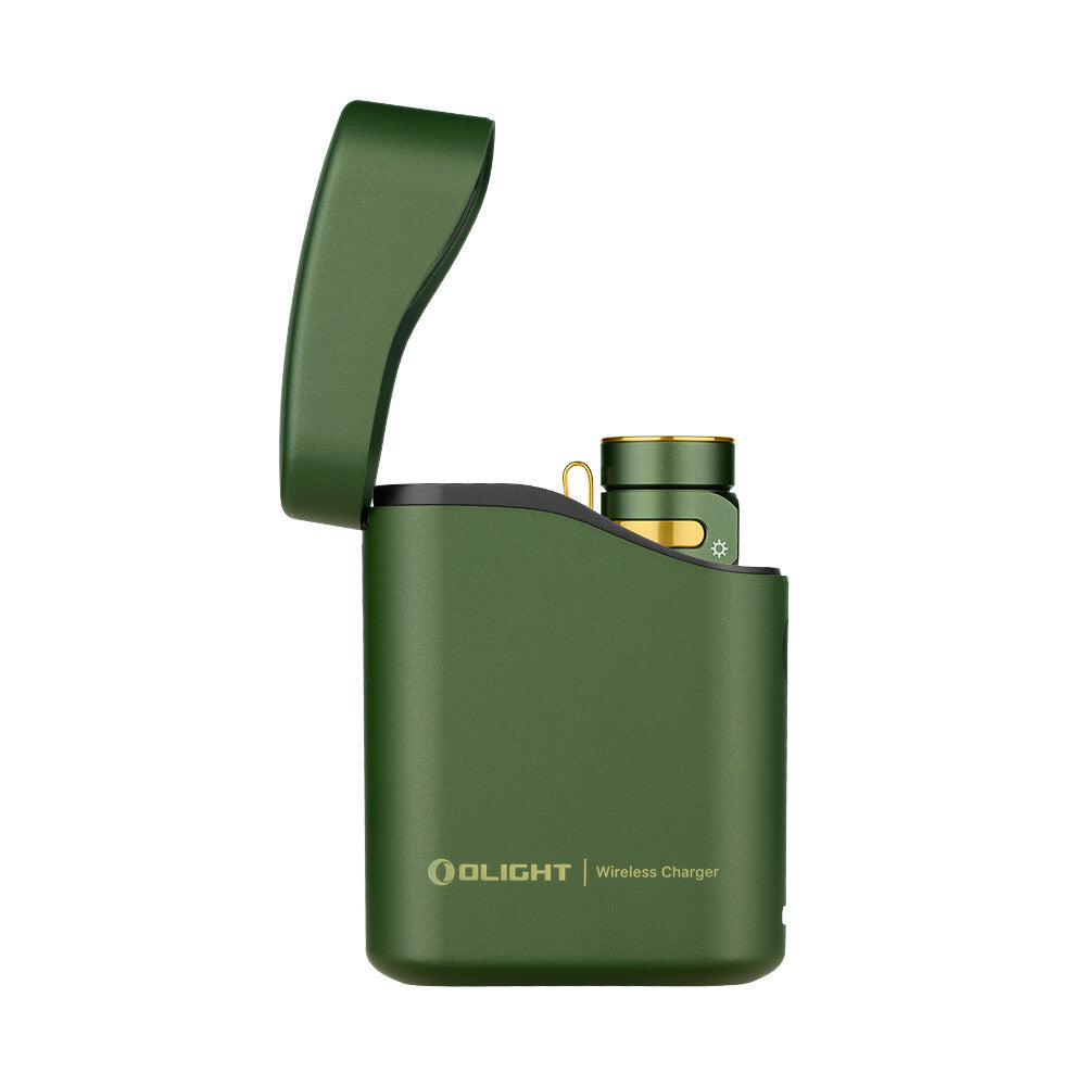 Rechargeable LED Flashlight with Charging Case - 1300 Lumens, OD Green