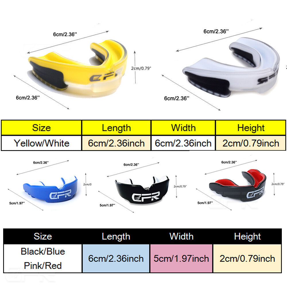 Gel Mouth Guard Case for Teeth Grinding Boxing MMA Sports Kids Adults
