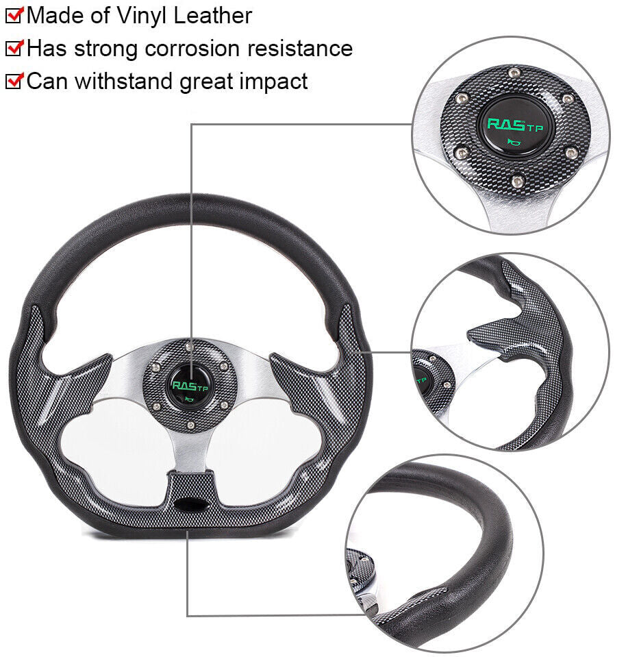 Golf Cart Steering Wheel with Hub Adapter for EZGO Yamaha Club Car