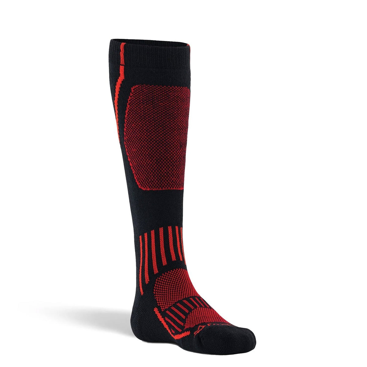 Kids Snowboard Socks Thermal Insulated Cushioned Winter Socks Black Red