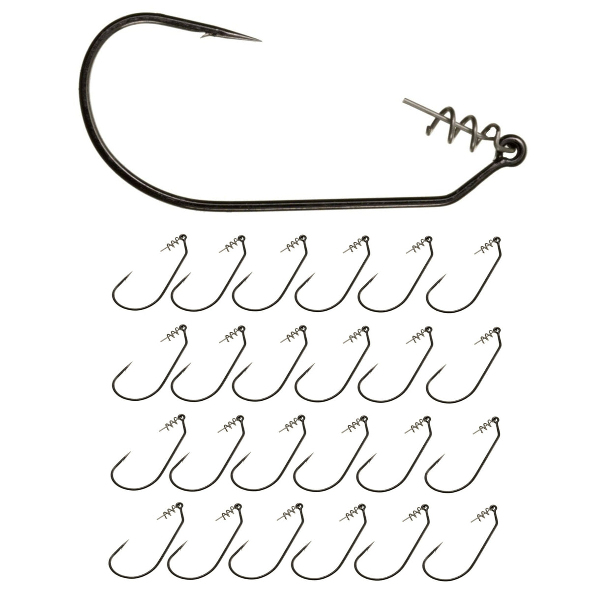 Fishing Hooks 25 Pack Ultra Sharp Swimbait Hook Set for Bass and Soft Plastics
