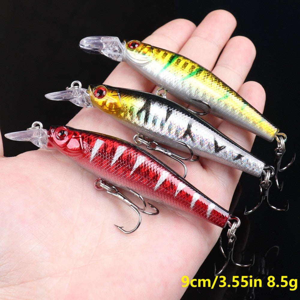 56pcs Minnow Fishing Lure Kit Hard Plastic Baits for Freshwater & Saltwater