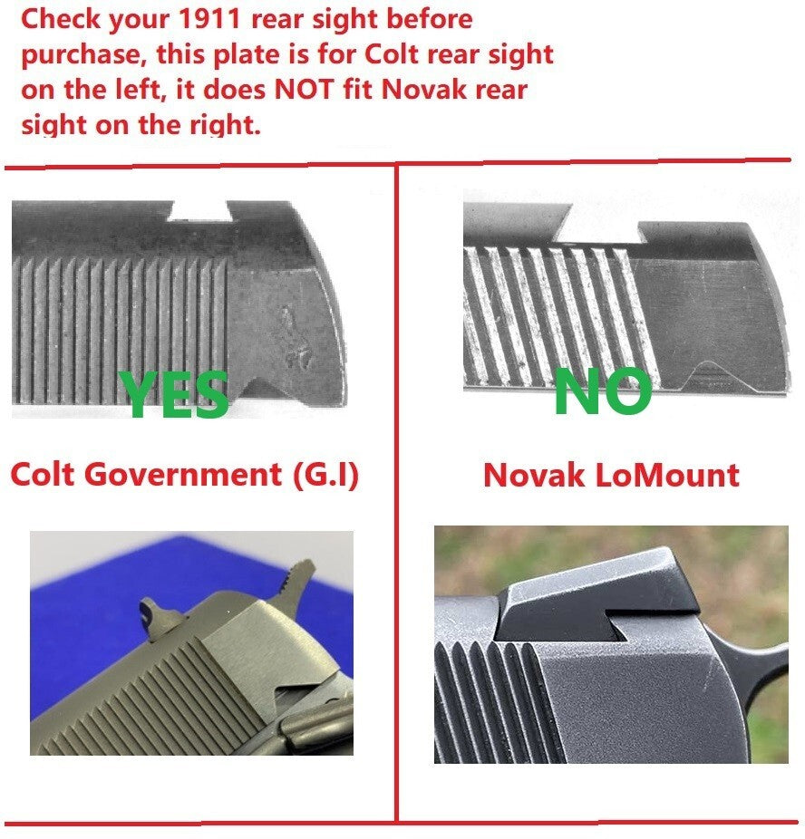 1911 Pistol Red Dot Mount Plate for Vortex Burris Insight & More