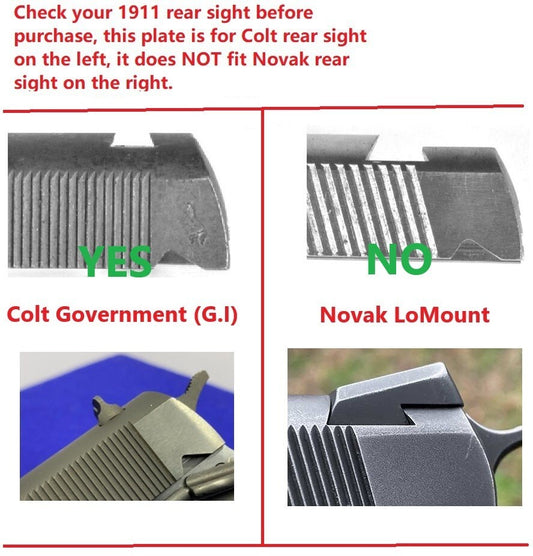 1911 Pistol Red Dot Mount Plate for Vortex Burris Insight & More
